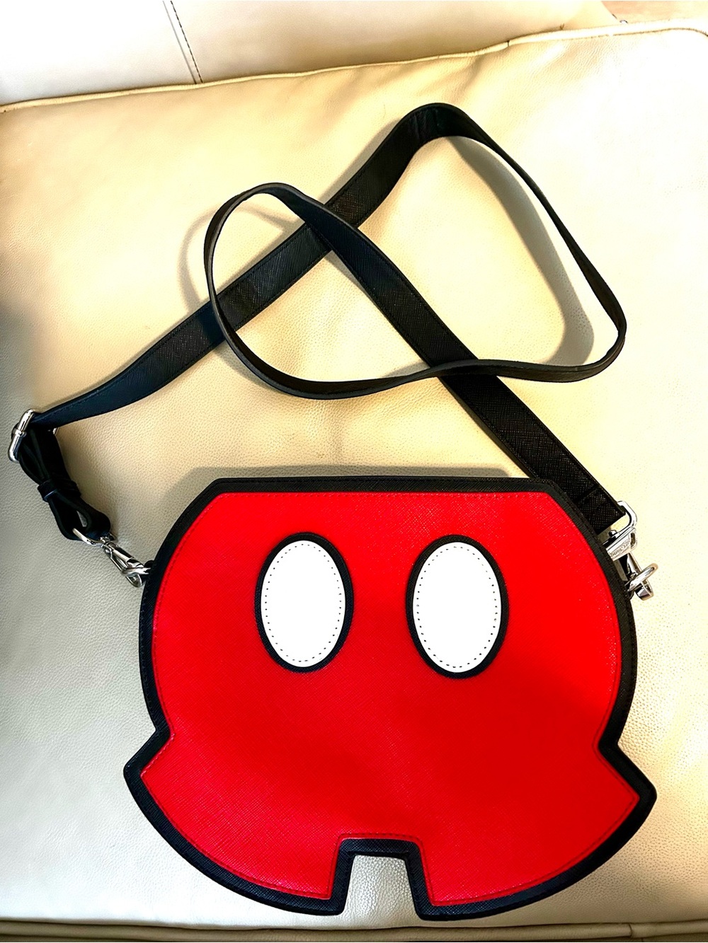 Disney loungefly Mickey Mouse shorts Crossbody Bag with Black Strap